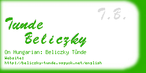 tunde beliczky business card